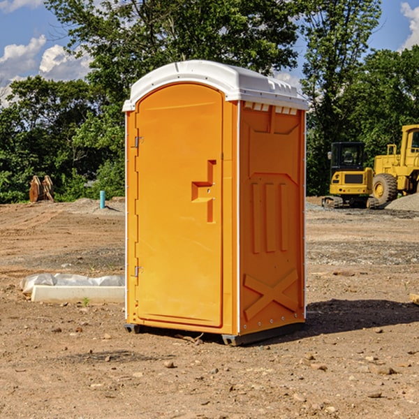 how often are the porta potties cleaned and serviced during a rental period in Clines Corners